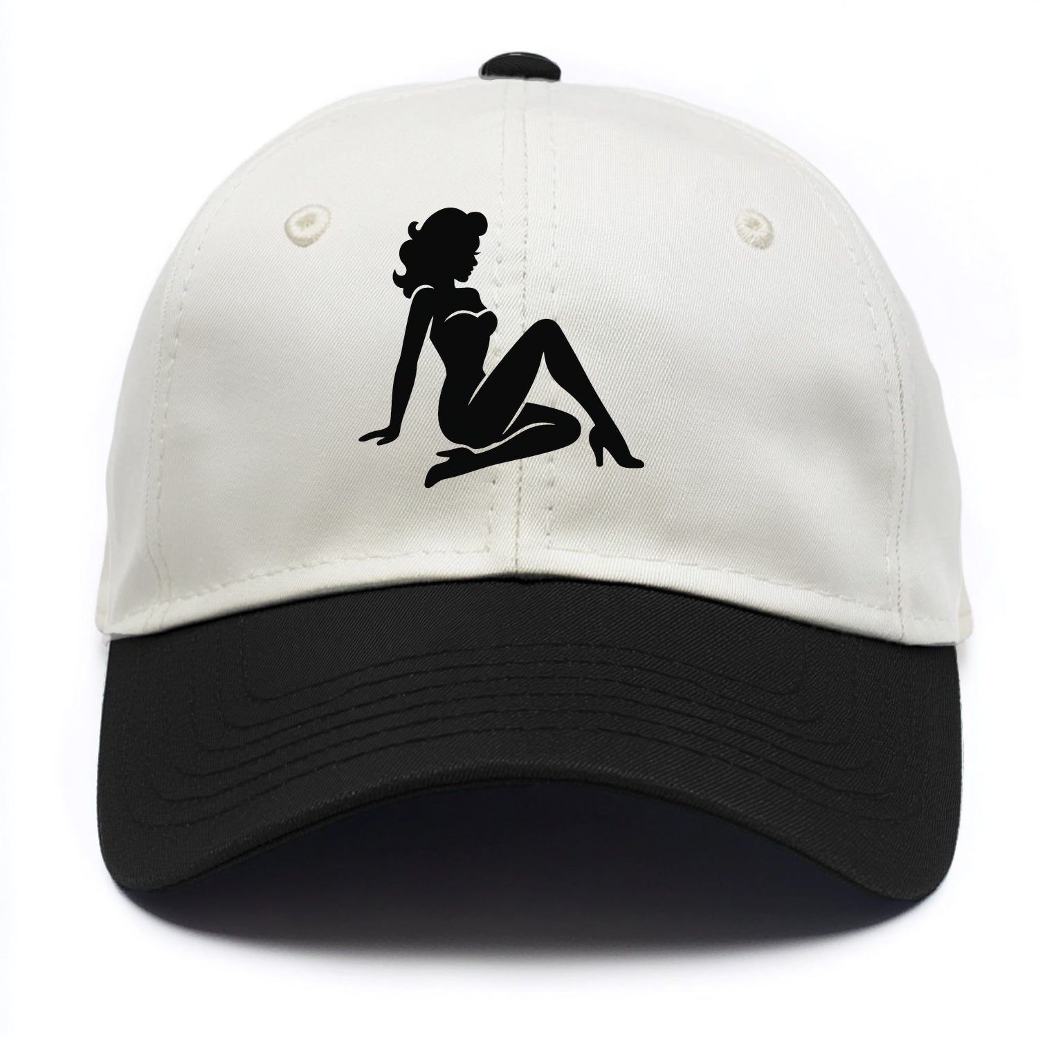 Pin-up girl classic pose - Two Tone Cap - Black