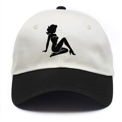 Pin-up girl classic pose - Two Tone Cap - Black