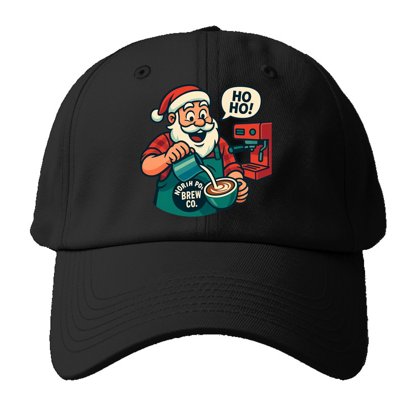 Santa Barista - Baseball Cap For Big Heads - Black