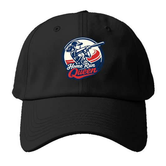 Feminine Power at Bat - Baseball Cap For Big Heads - Black