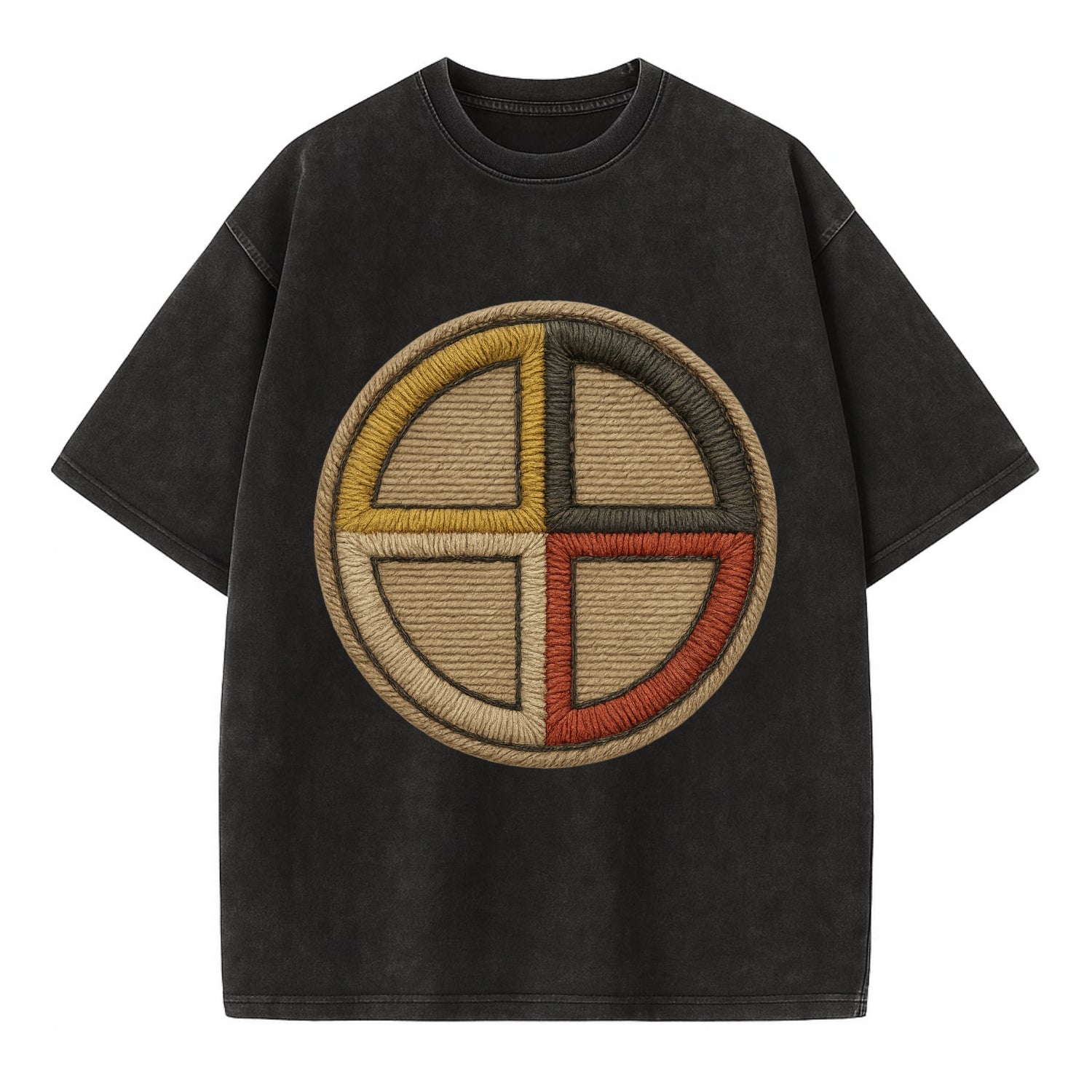 Medicine Wheel  - Vintage T-shirt - Black