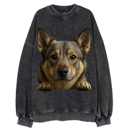 Swedish Vallhund  - Vintage Sweatshirt - Black