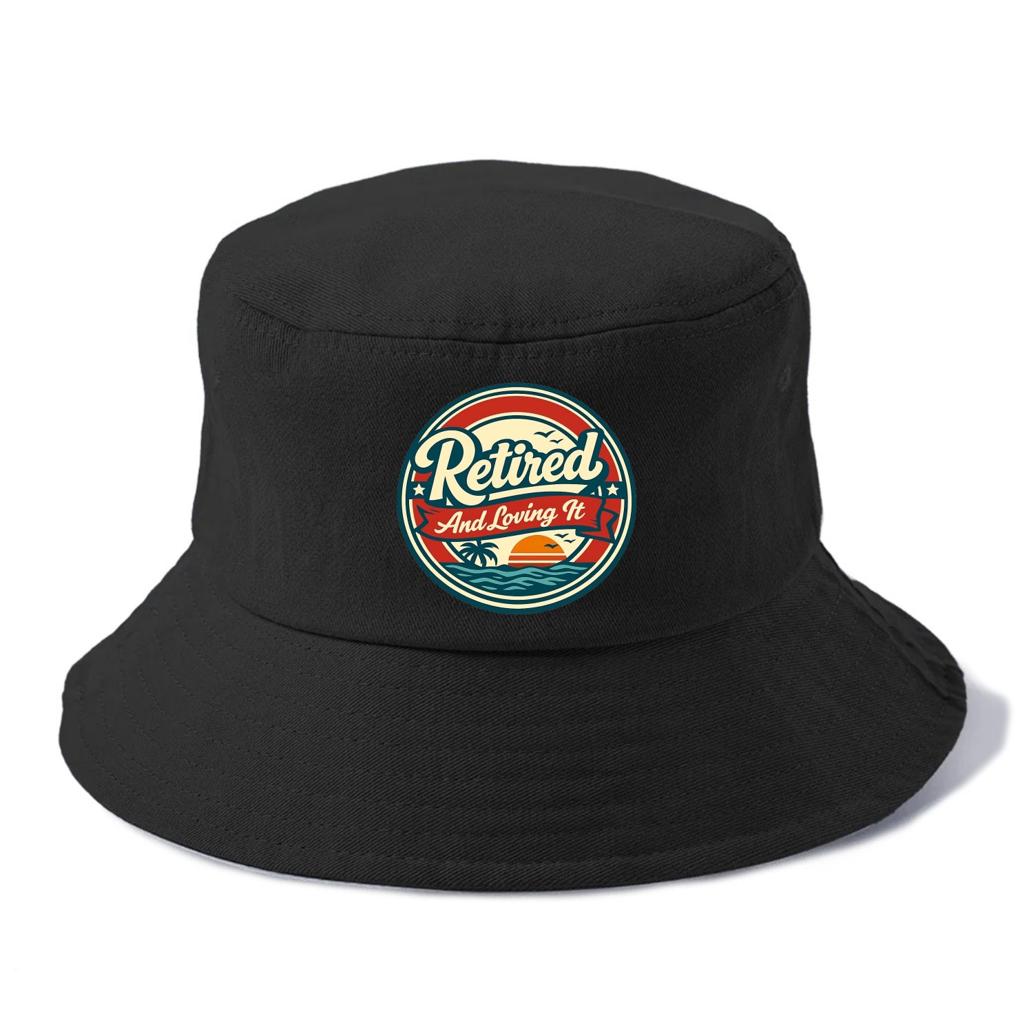 Carefree Retirement Emblem - Bucket Hat - Black