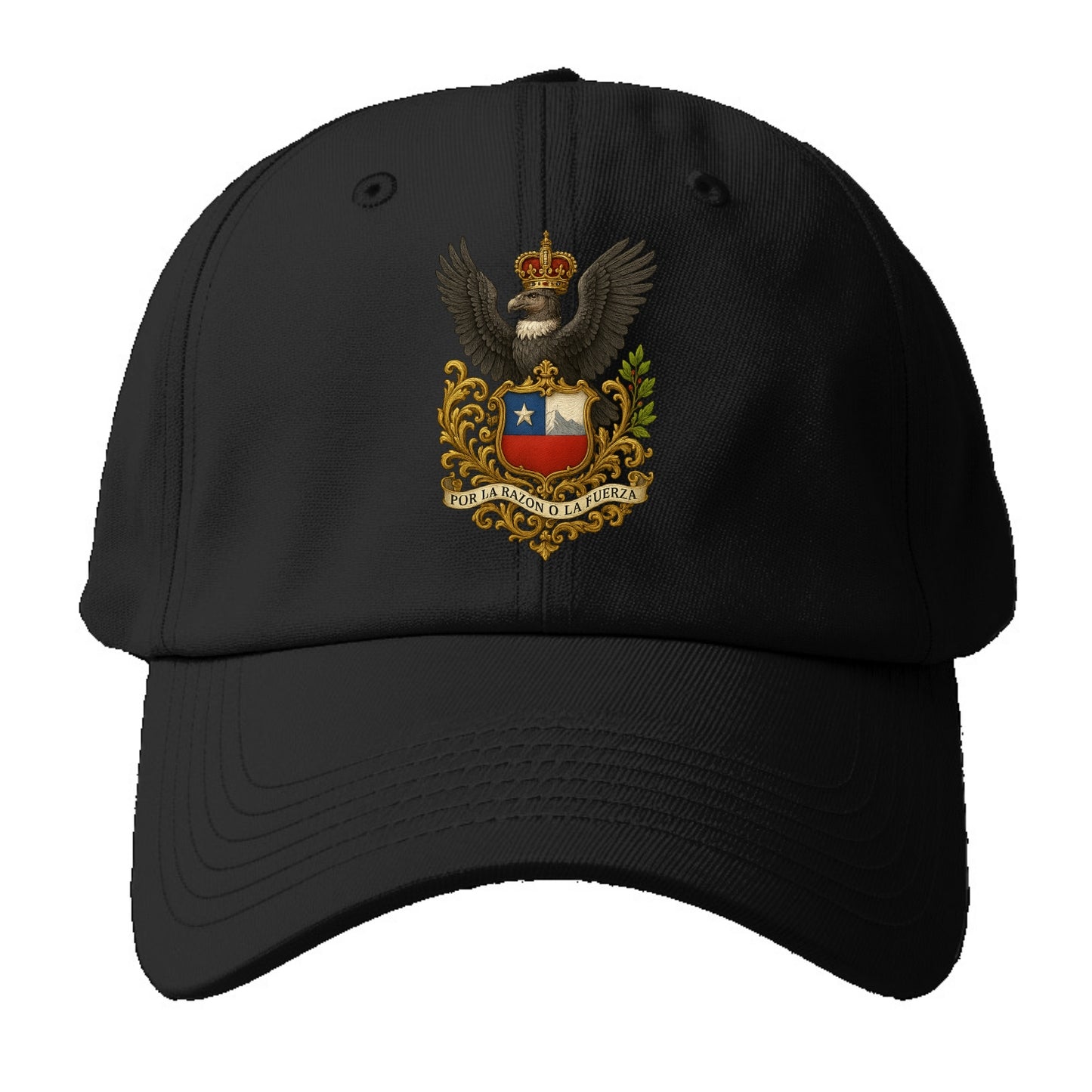 Chile Andean Condor Emblem - Baseball Cap For Big Heads - Black