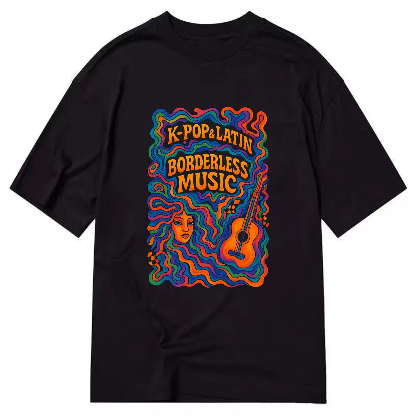 K-Pop and Latin fusion explosion - "Borderless Music" - cross-cultural sounds - Classic T-shirt - Black