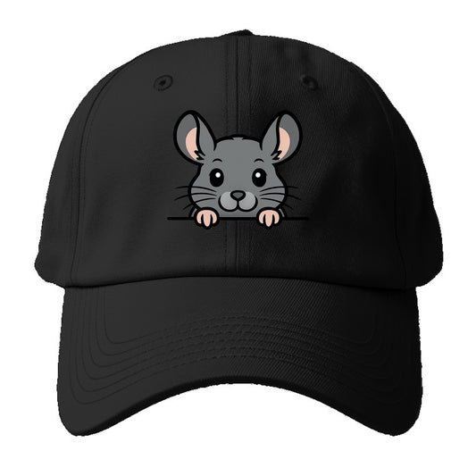 Chinchilla  - Baseball Cap For Big Heads - Black