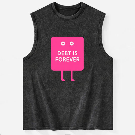 DEBT IS FOREVER | Immortal credit card - Vintage Washed Tank - Black