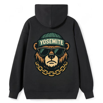 Yosemite Bear - Classic Pullover Hoodie - Black