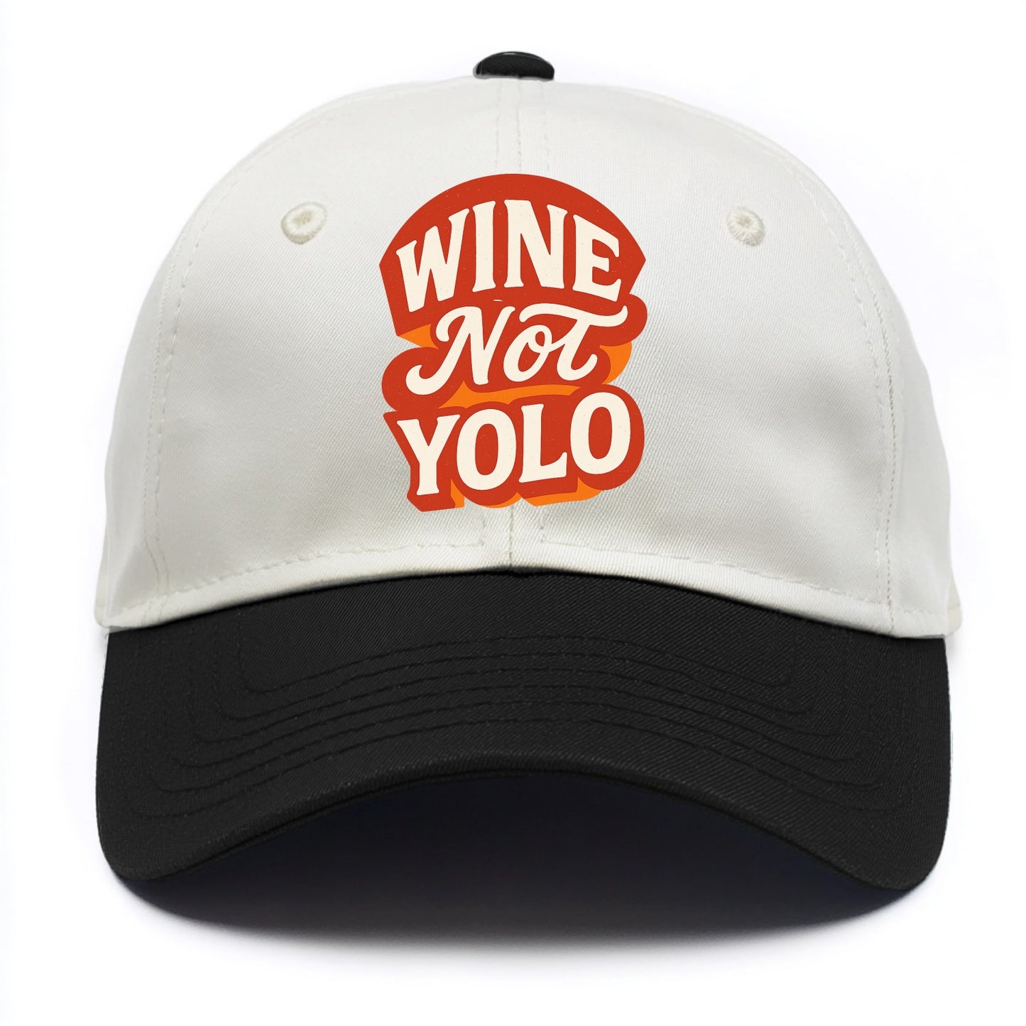 Wine Not - YOLO - Two Tone Cap - Black