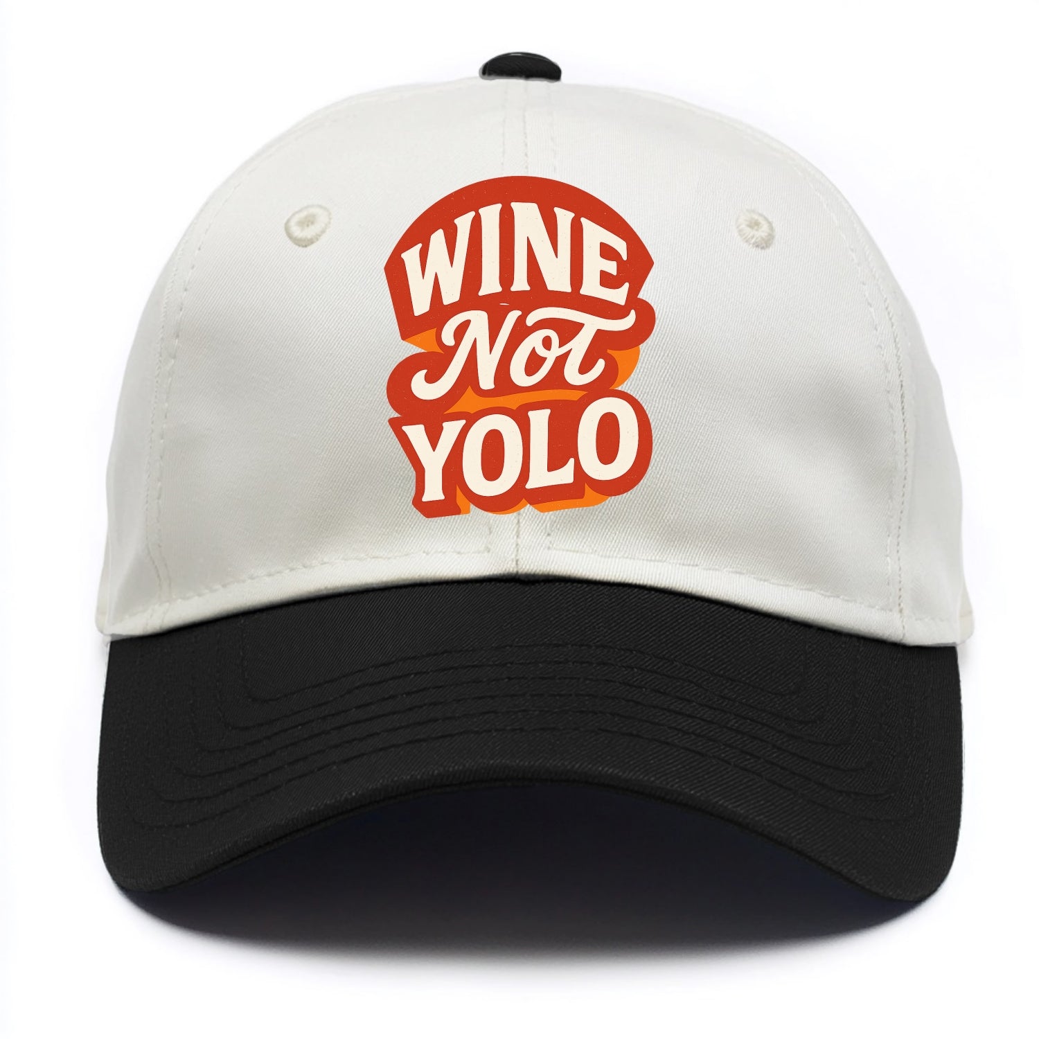 Wine Not - YOLO - Two Tone Cap - Black