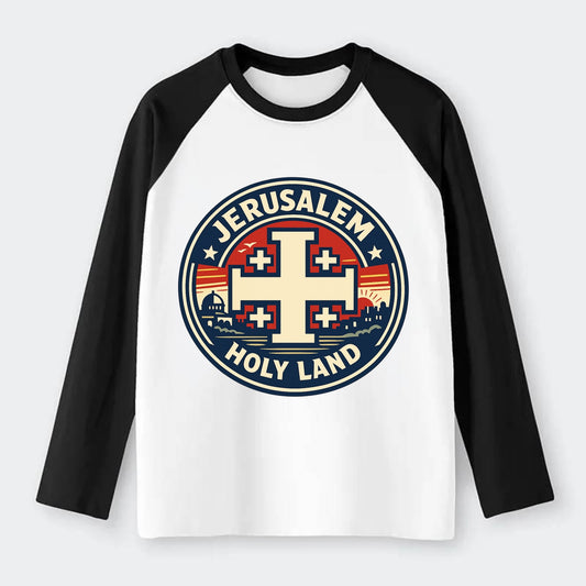 Heritage of the Cross - Raglan Long Sleeve T-Shirt - Black