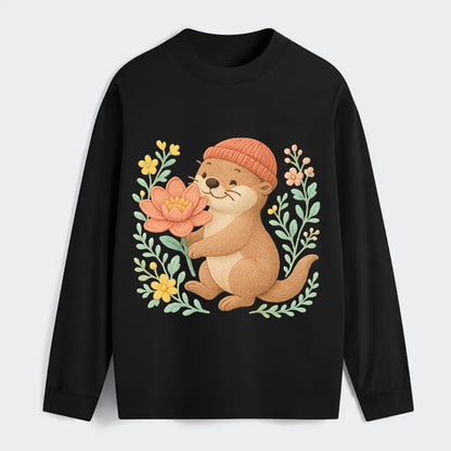 Peach Otter - Classic Long Sleeve Shirt - Black