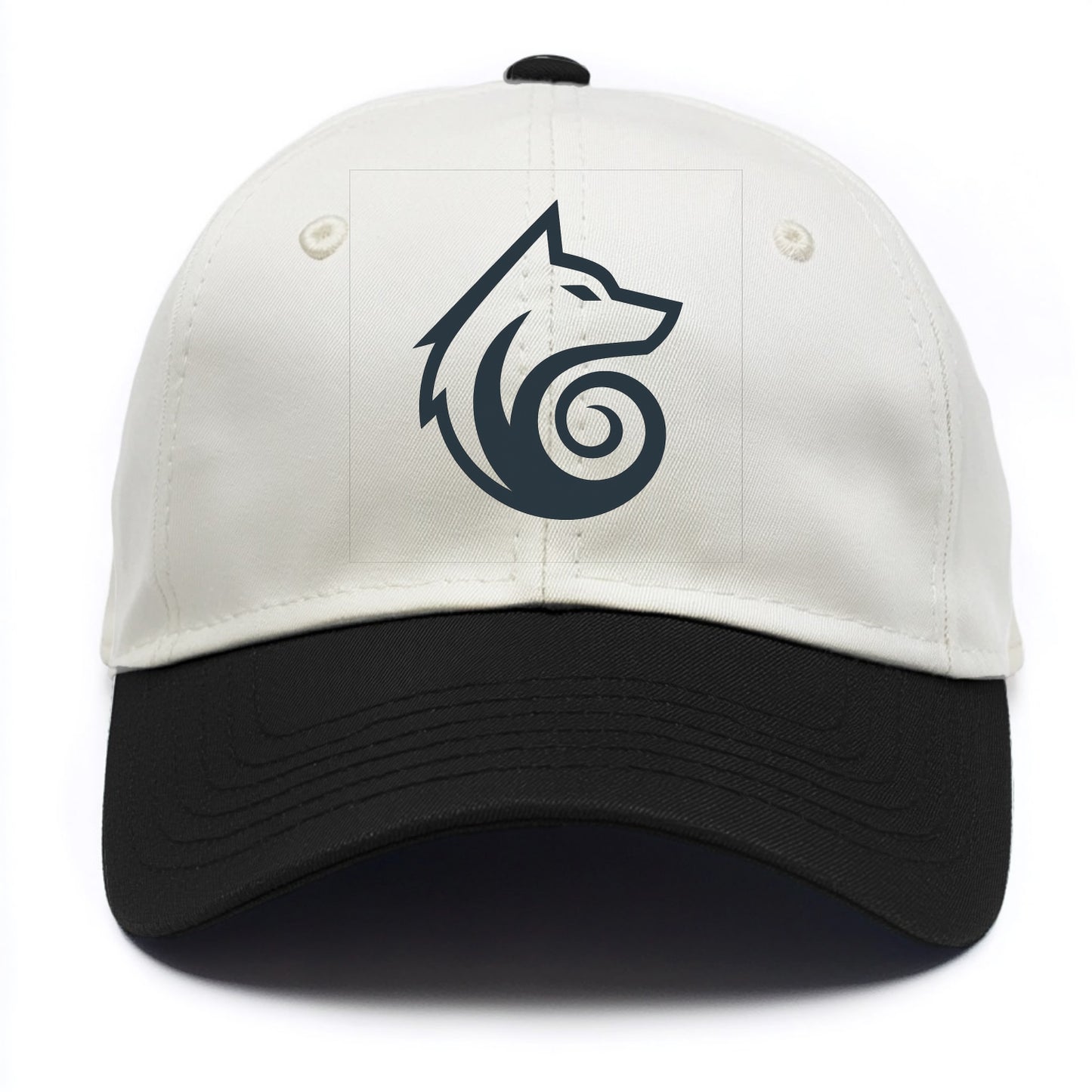 Wind Wolf Spiral  - Two Tone Cap - Black