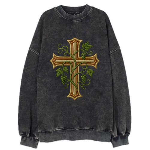 Vine Cross  - Vintage Sweatshirt