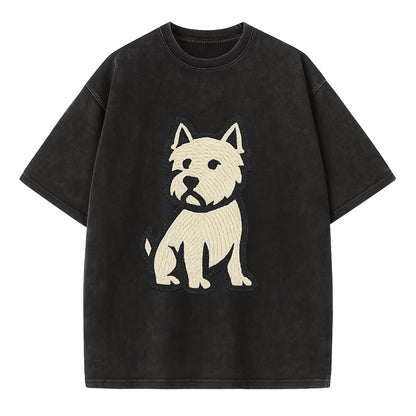 West Highland White Terrier - Alert stan Vintage T-shirt - Black
