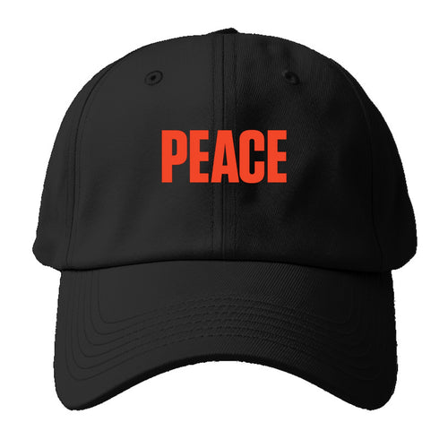 Bold typography design - PEACE - inner calm, tranquility, serenity - Baseball Cap For Big Heads
