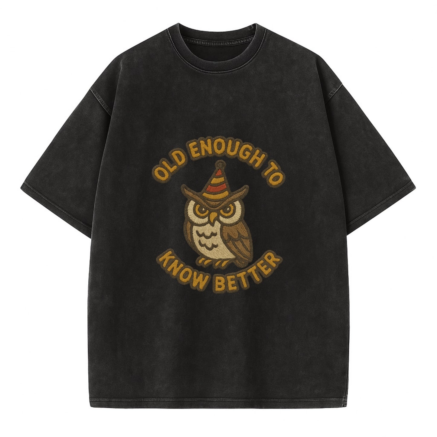 Old Enough To Know Better  - Vintage T-shirt - Black