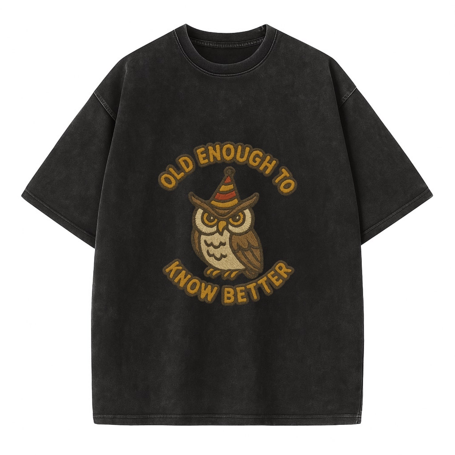Old Enough To Know Better  - Vintage T-shirt - Black