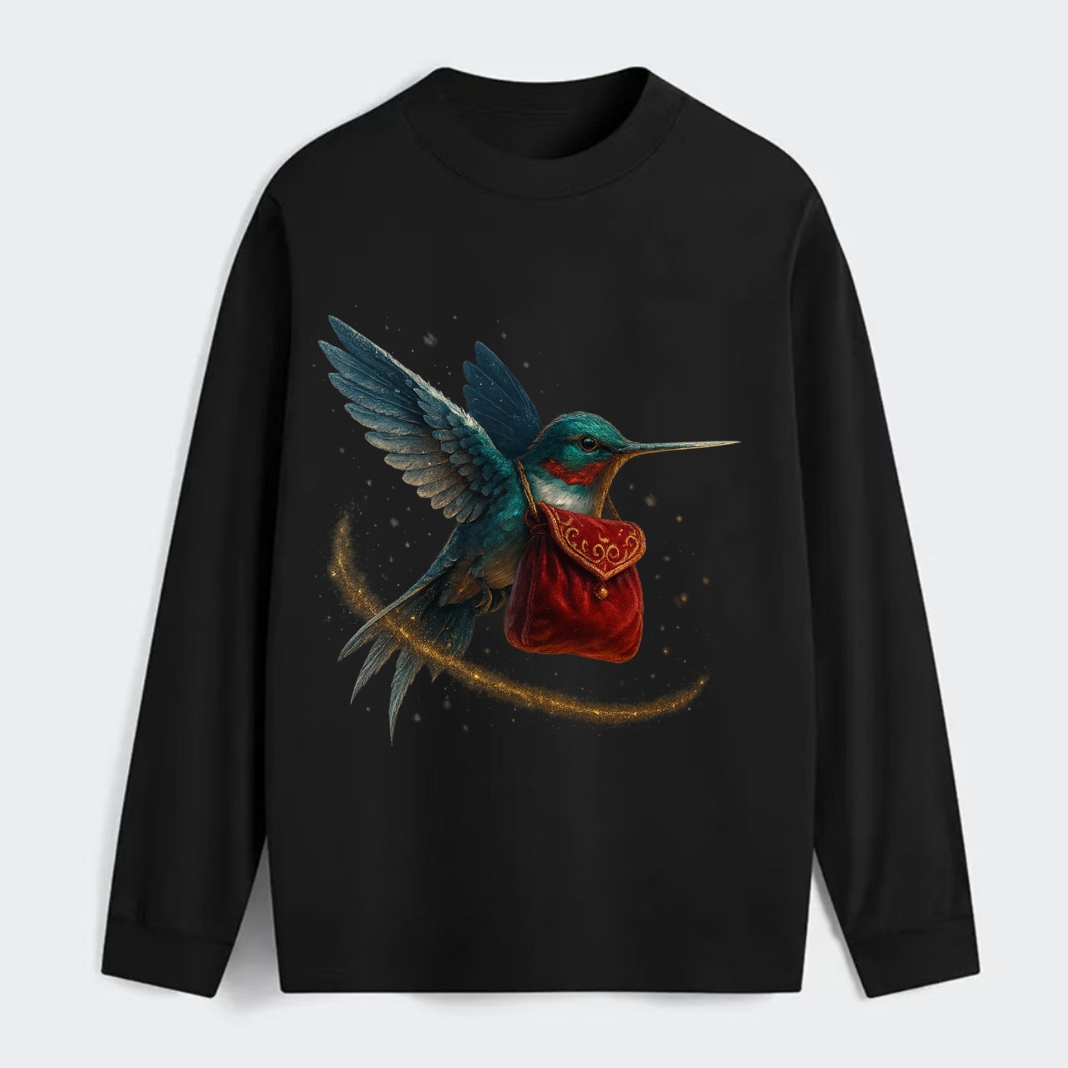 Frostbite Hummingbird Courier  - Classic Long Sleeve Shirt - Black
