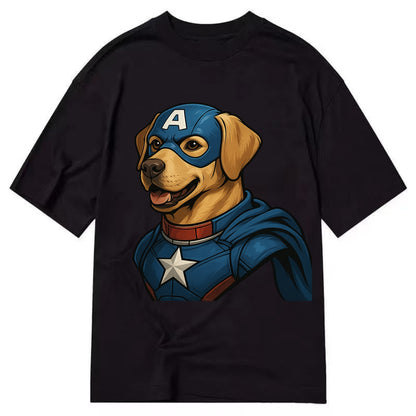 Labrador Patriotic Hero  - Classic T-shirt - Black