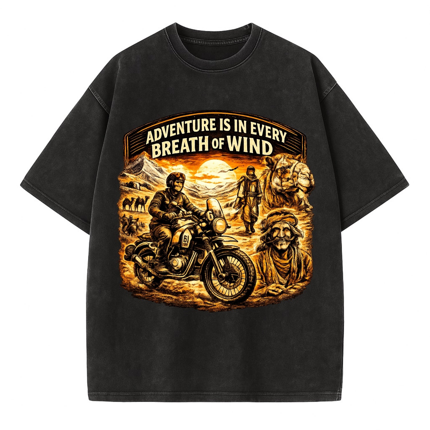 Adventure Vintage Rides - Vintage T-shirt - Black
