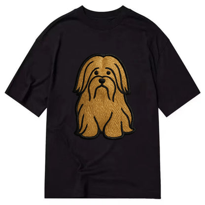 Lhasa Apso - Trendy long-haired design w - Classic T-shirt - Black