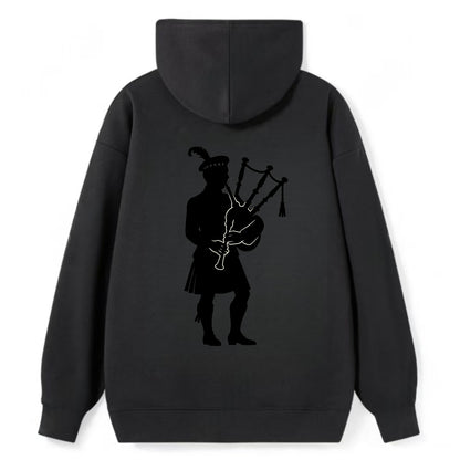 Bagpiper in traditional stance - Classic Pullover Hoodie - Black