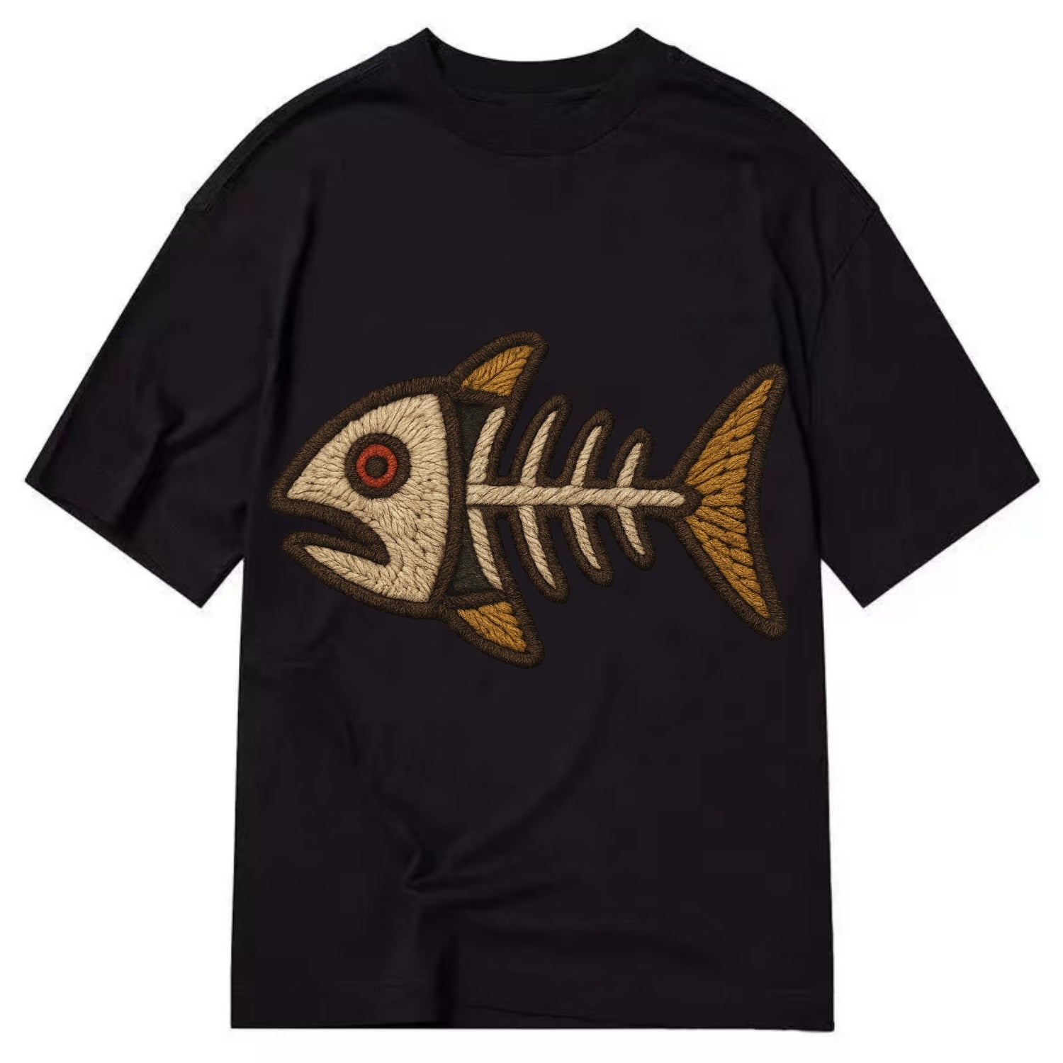 Fish Skeleton  - Classic T-shirt - Black