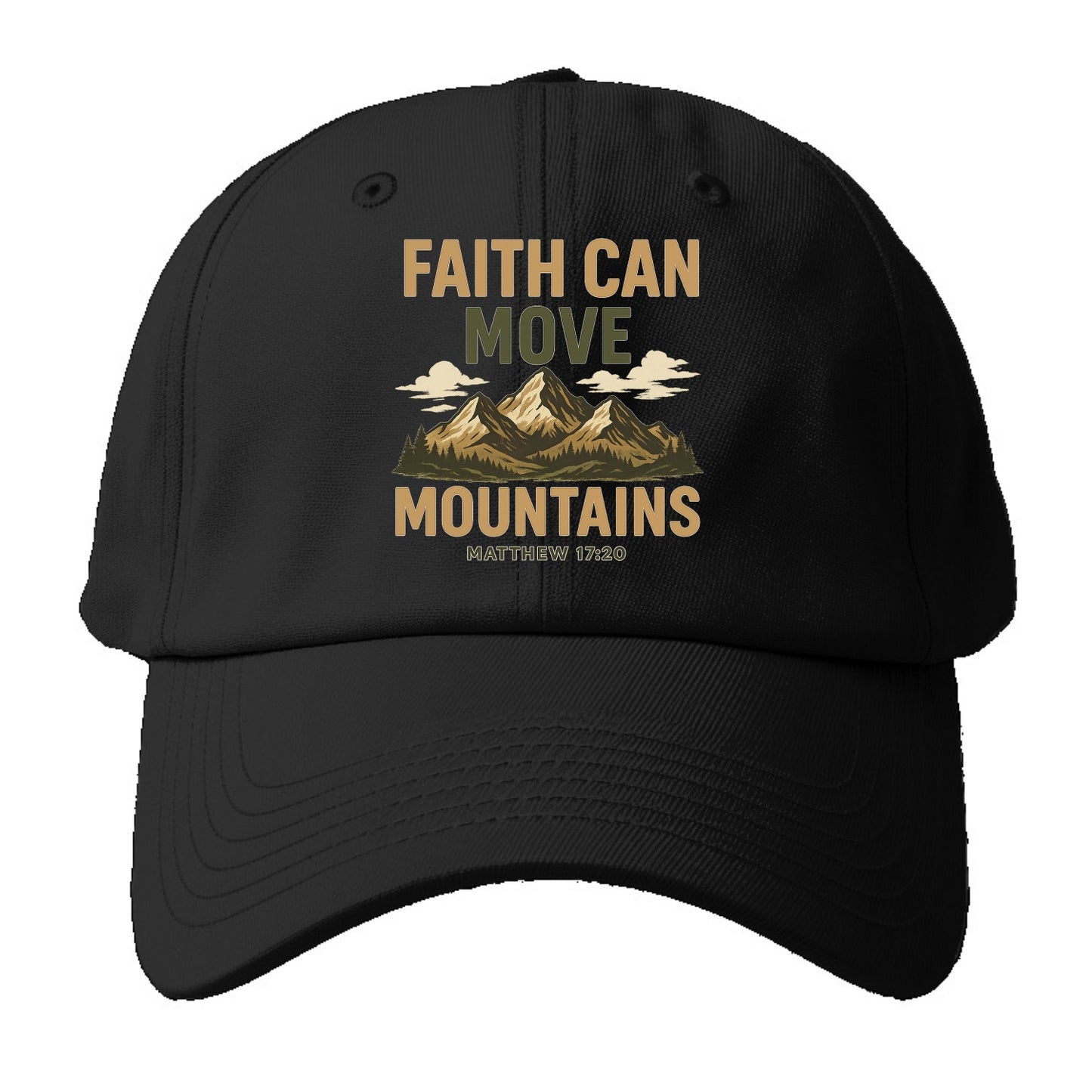 Matthew 17:20 Mountains - Baseball Cap For Big Heads - Black