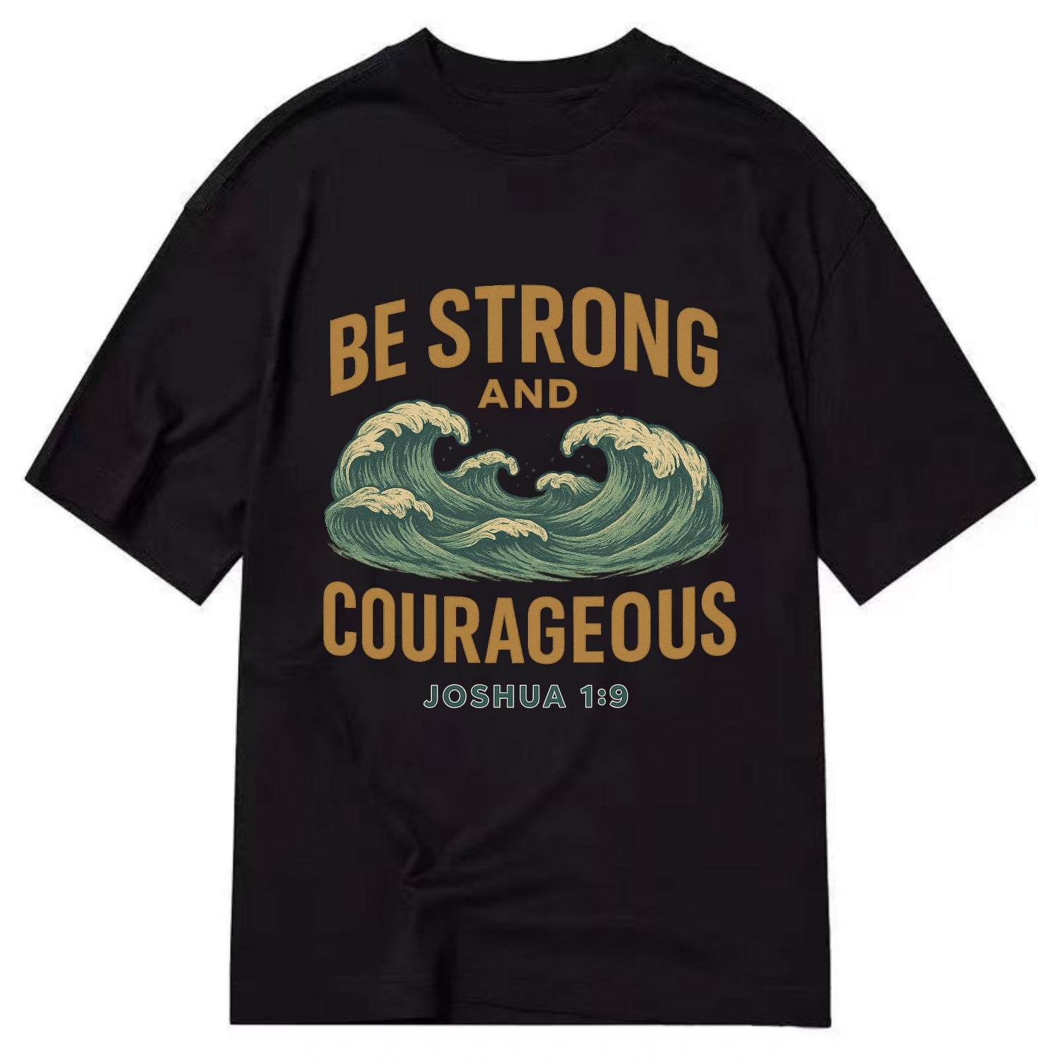 Joshua 1:9 Ocean - Classic T-shirt - Black
