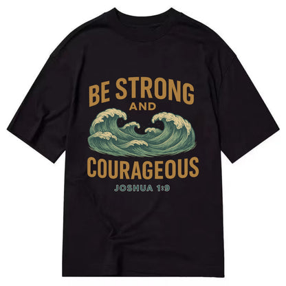 Joshua 1:9 Ocean - Classic T-shirt - Black