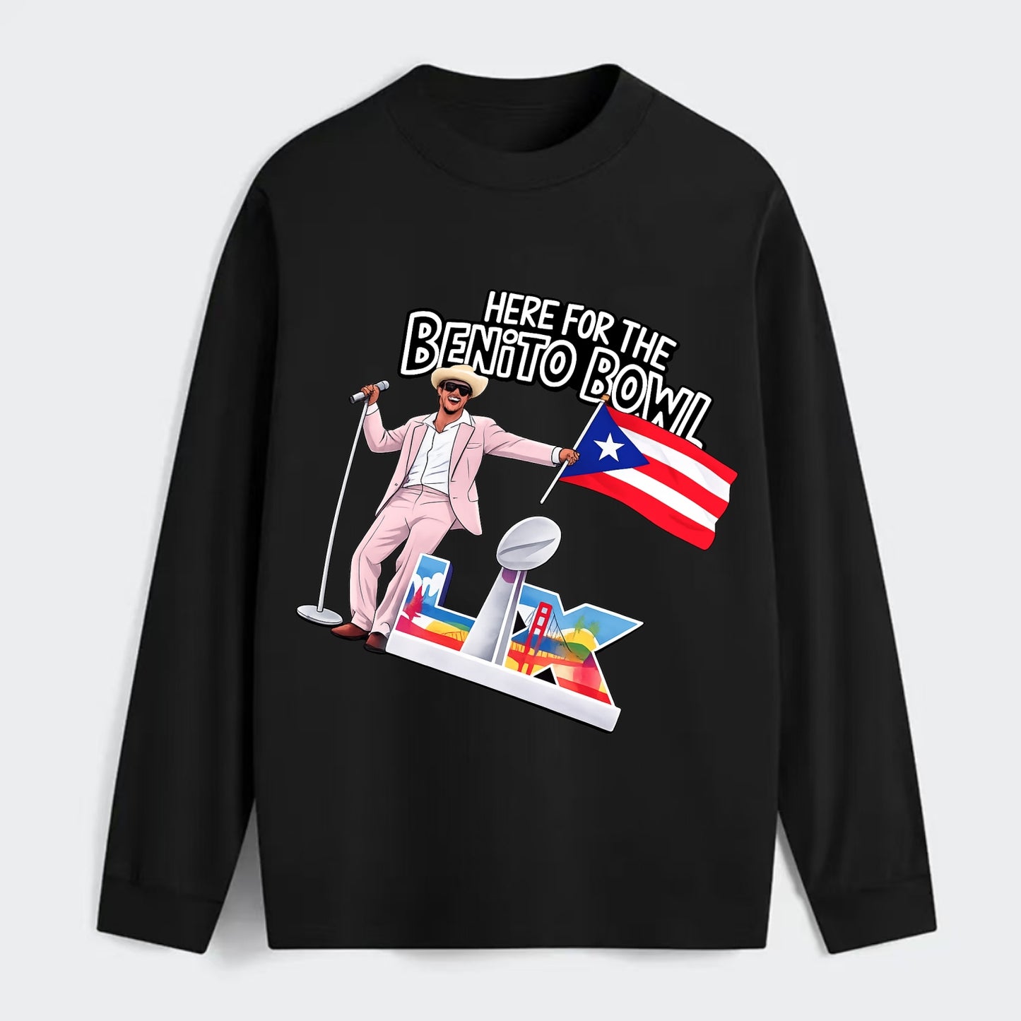 Here For The Bento Bowl - Classic Long Sleeve Shirt - Black