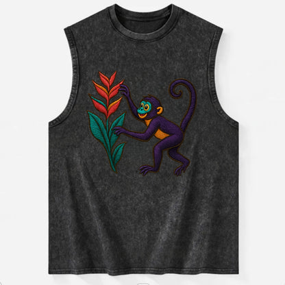 Spider Monkey - Vintage Washed Tank - Black