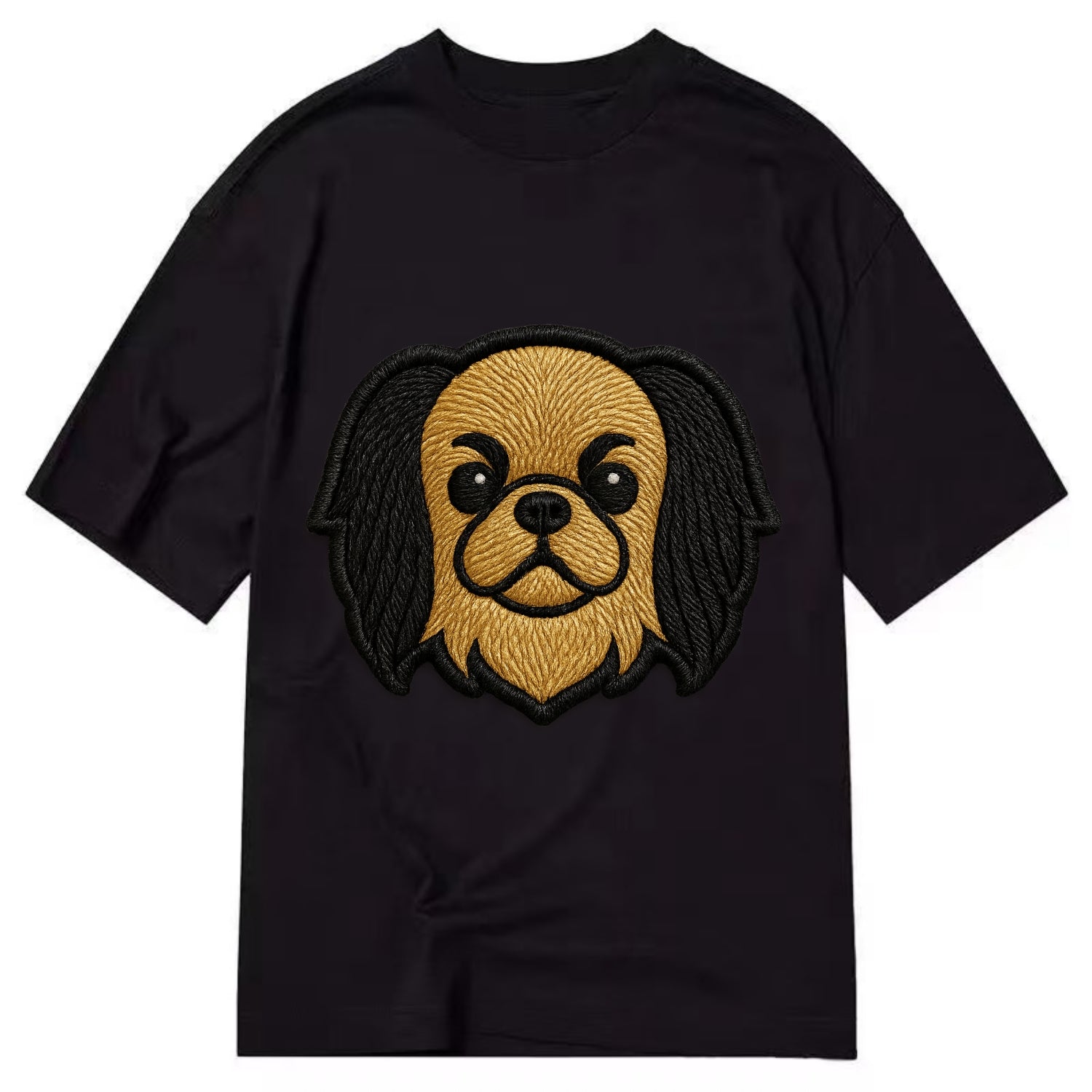 Japanese Chin - Modern flat-face logo wi - Classic T-shirt - Black