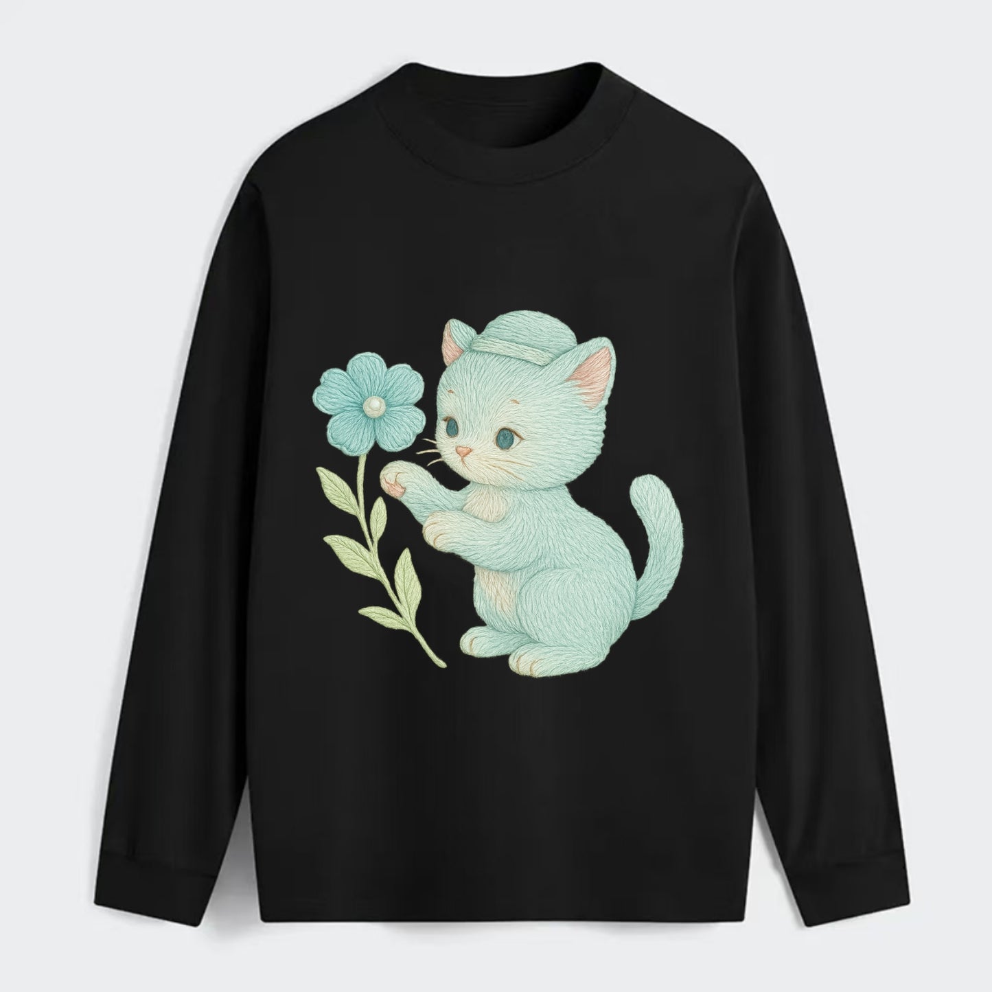 Aqua Kitten - Classic Long Sleeve Shirt - Black