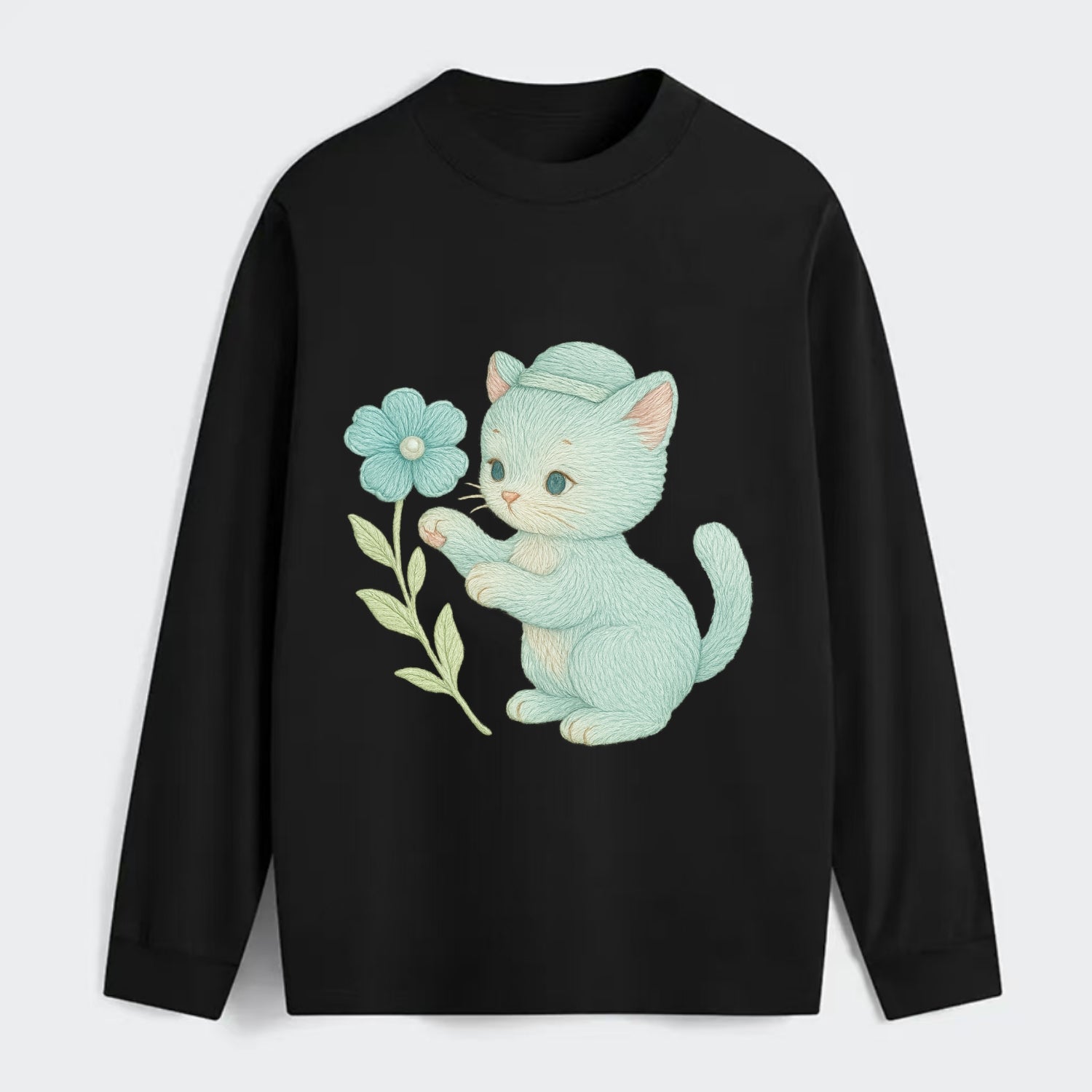 Aqua Kitten - Classic Long Sleeve Shirt - Black