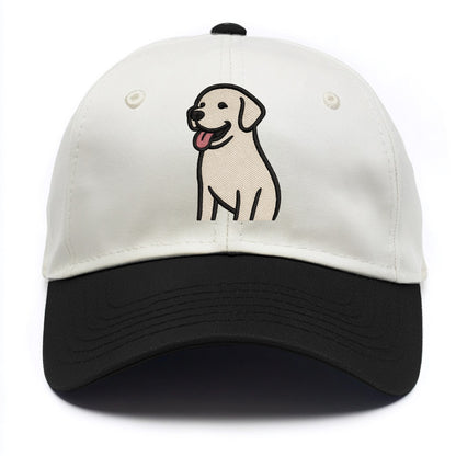 Labrador - Happy panting expression - Two Tone Cap - Black