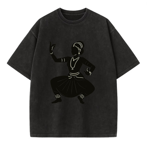 Bharatanatyam classical Indian pose - Vintage T-shirt