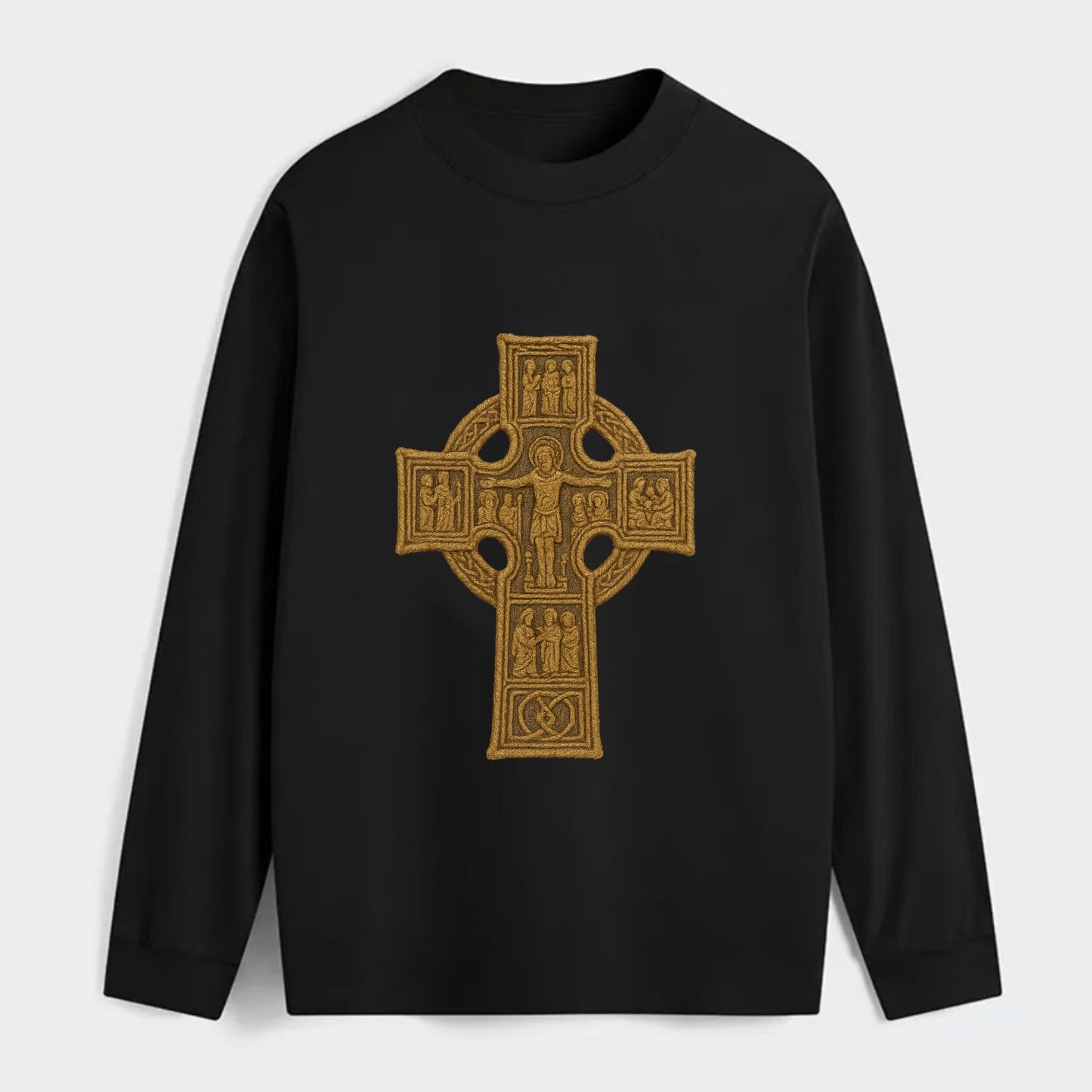 Monasterboice Cross - Classic Long Sleeve Shirt - Black