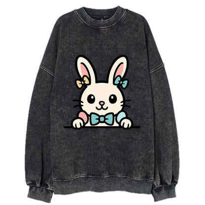 Easter Bunny  - Vintage Sweatshirt - Black