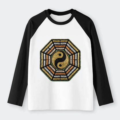 Bagua - Raglan Long Sleeve T-Shirt - Black