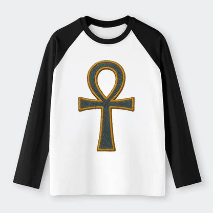 Ankh - Raglan Long Sleeve T-Shirt - Black