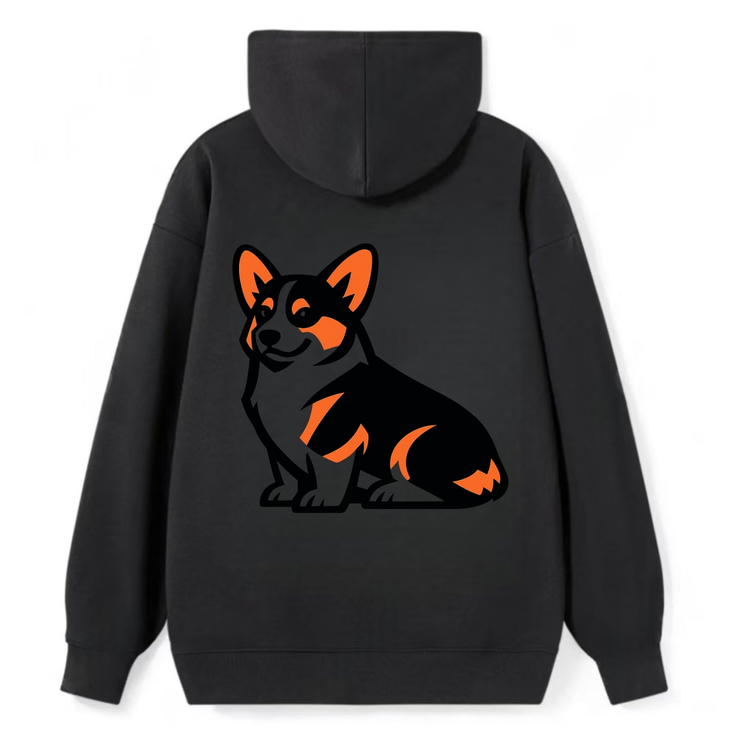 Tricolor Corgi Charm - Classic Pullover Hoodie - Black