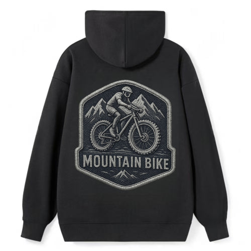 Mountain bike with rugged tires - cyclist badge - Classic Pullover Hoodie