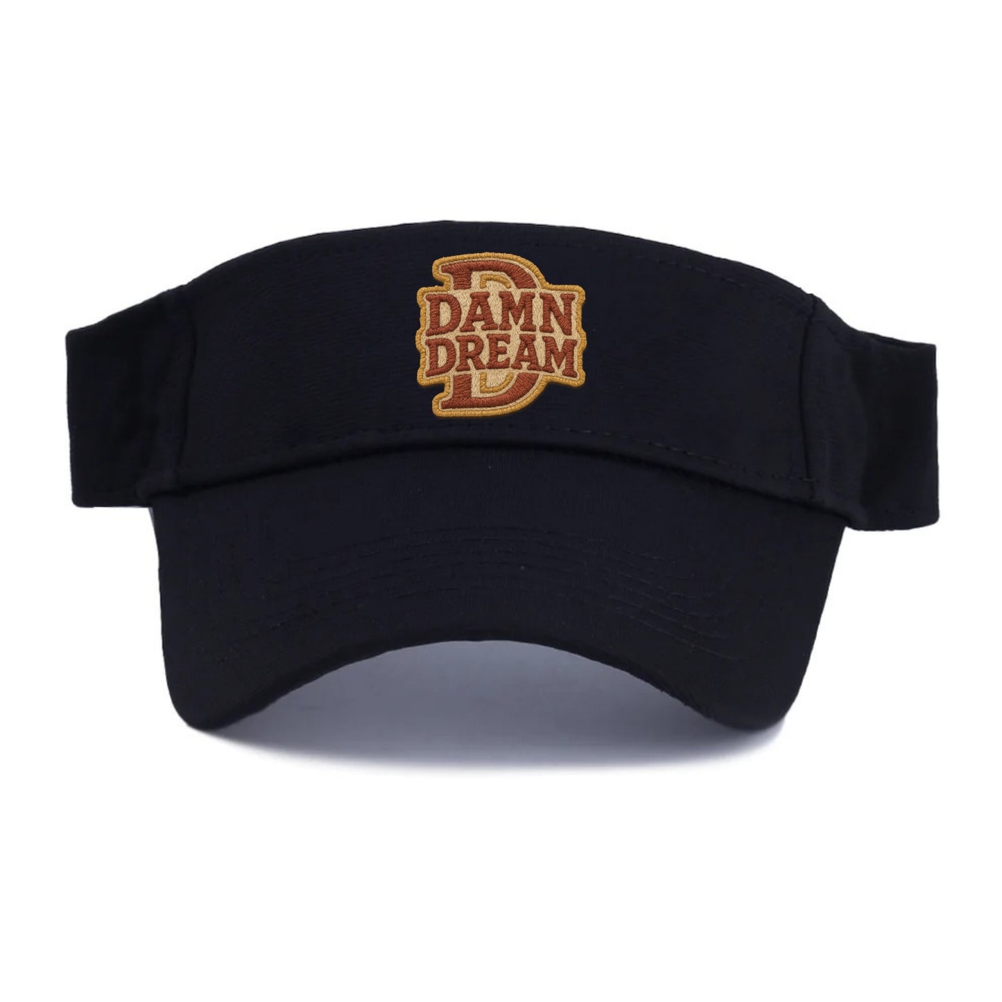 DAMN;DREAM BIG Motivational White Cap - Visor - Black