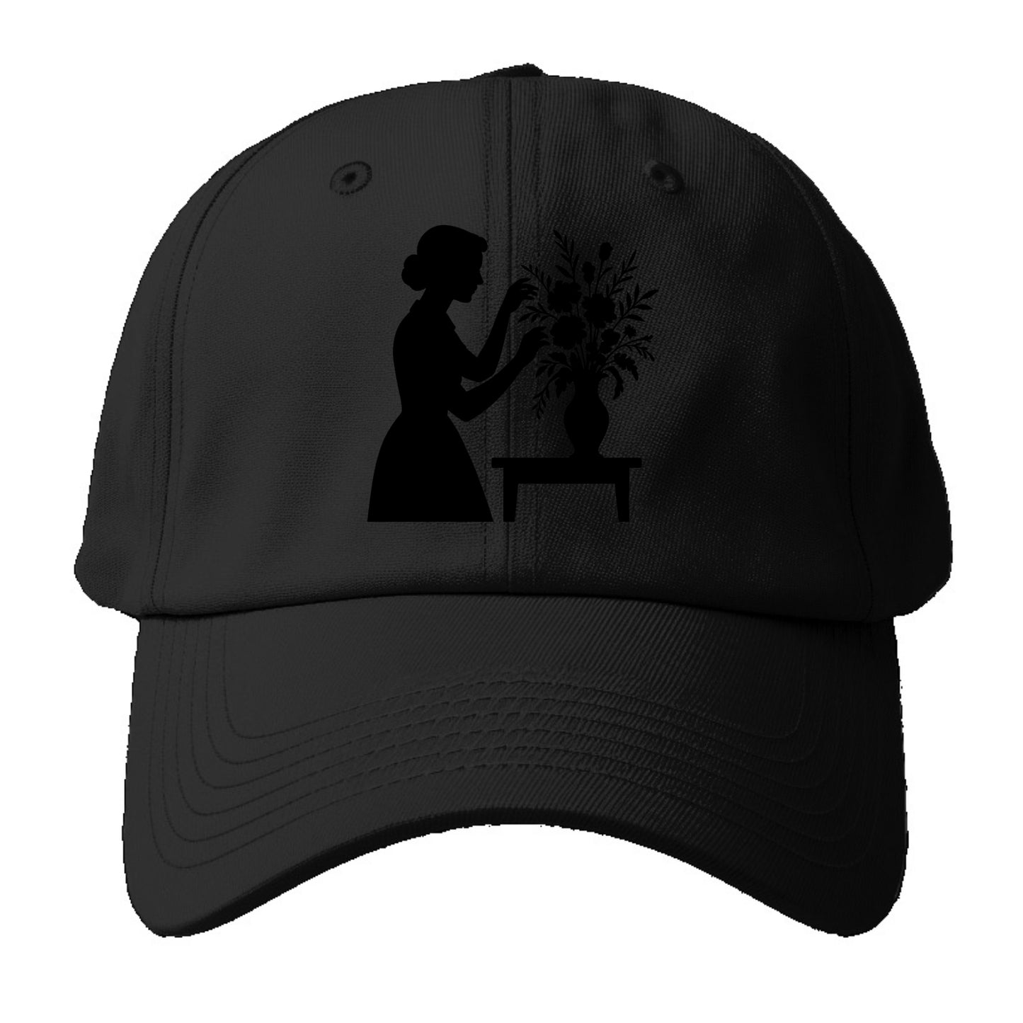 Florist arranging dramatic bouquet - Baseball Cap For Big Heads - Black