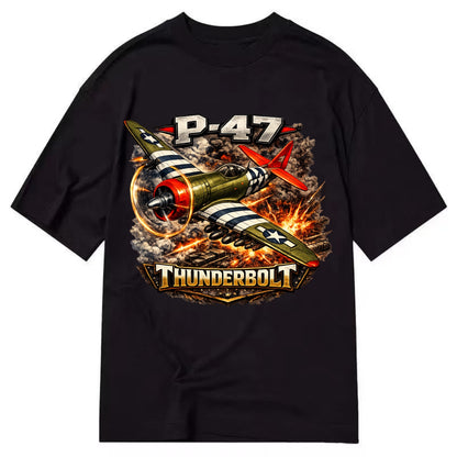 P 47 Thunderbolt - Classic T-shirt - Black