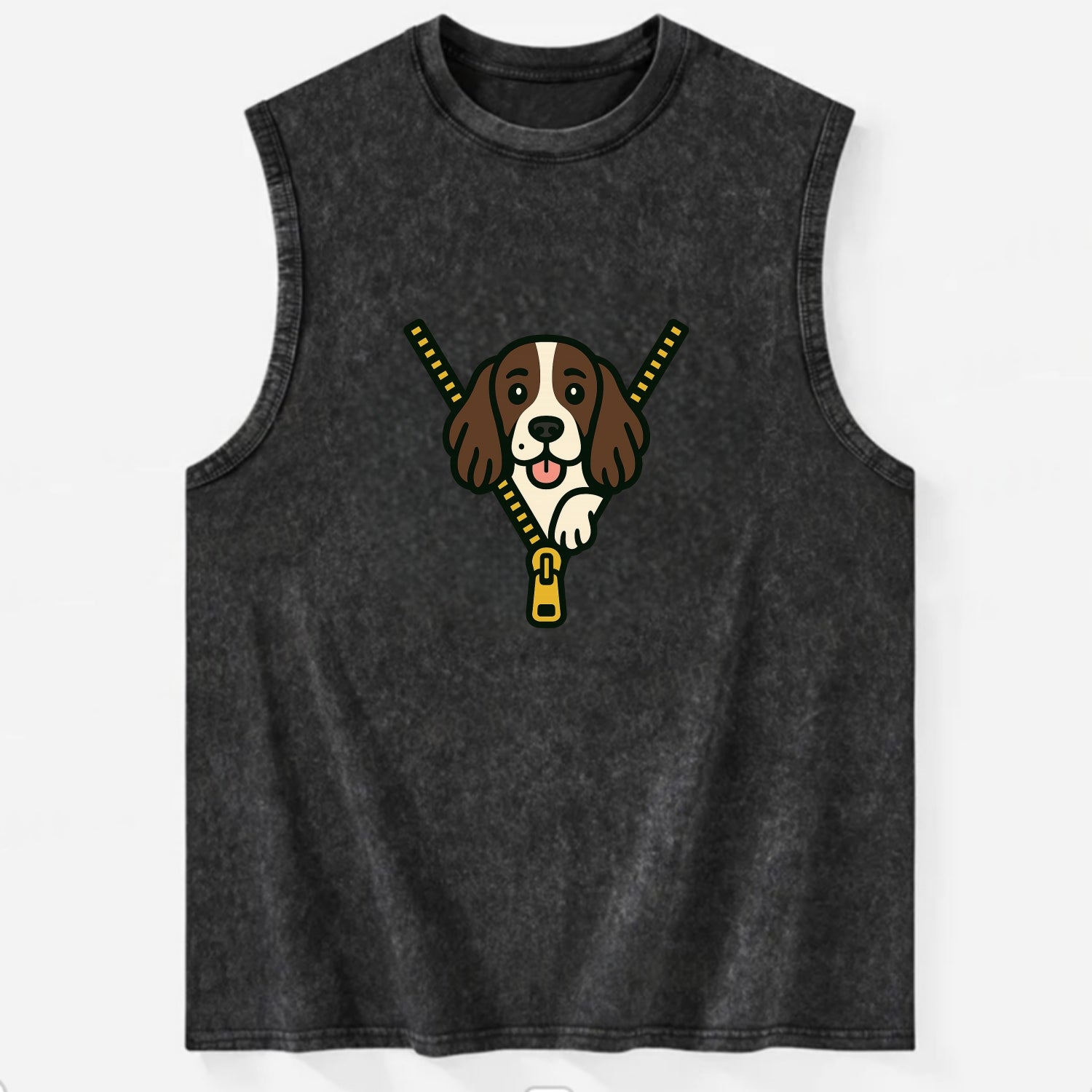 English Springer Spaniel - Vintage Washed Tank - Black