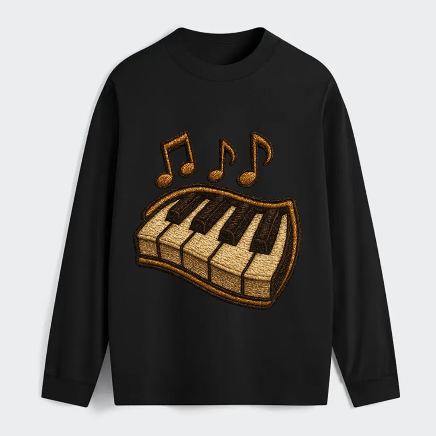 Piano Keys  - Classic Long Sleeve Shirt - Black
