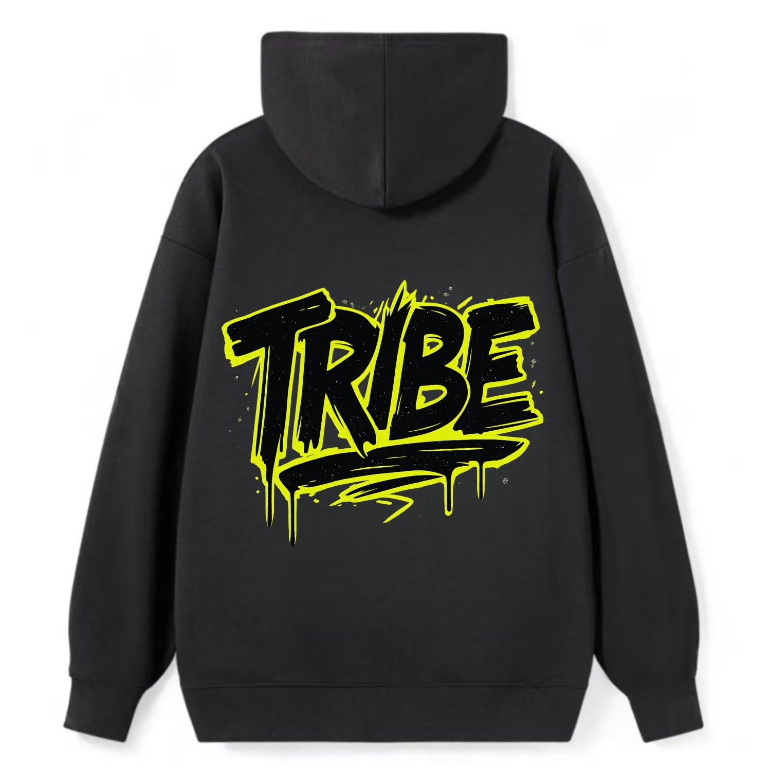 Bold typography design - "TRIBE" - your community, your group - Classic Pullover Hoodie - Black